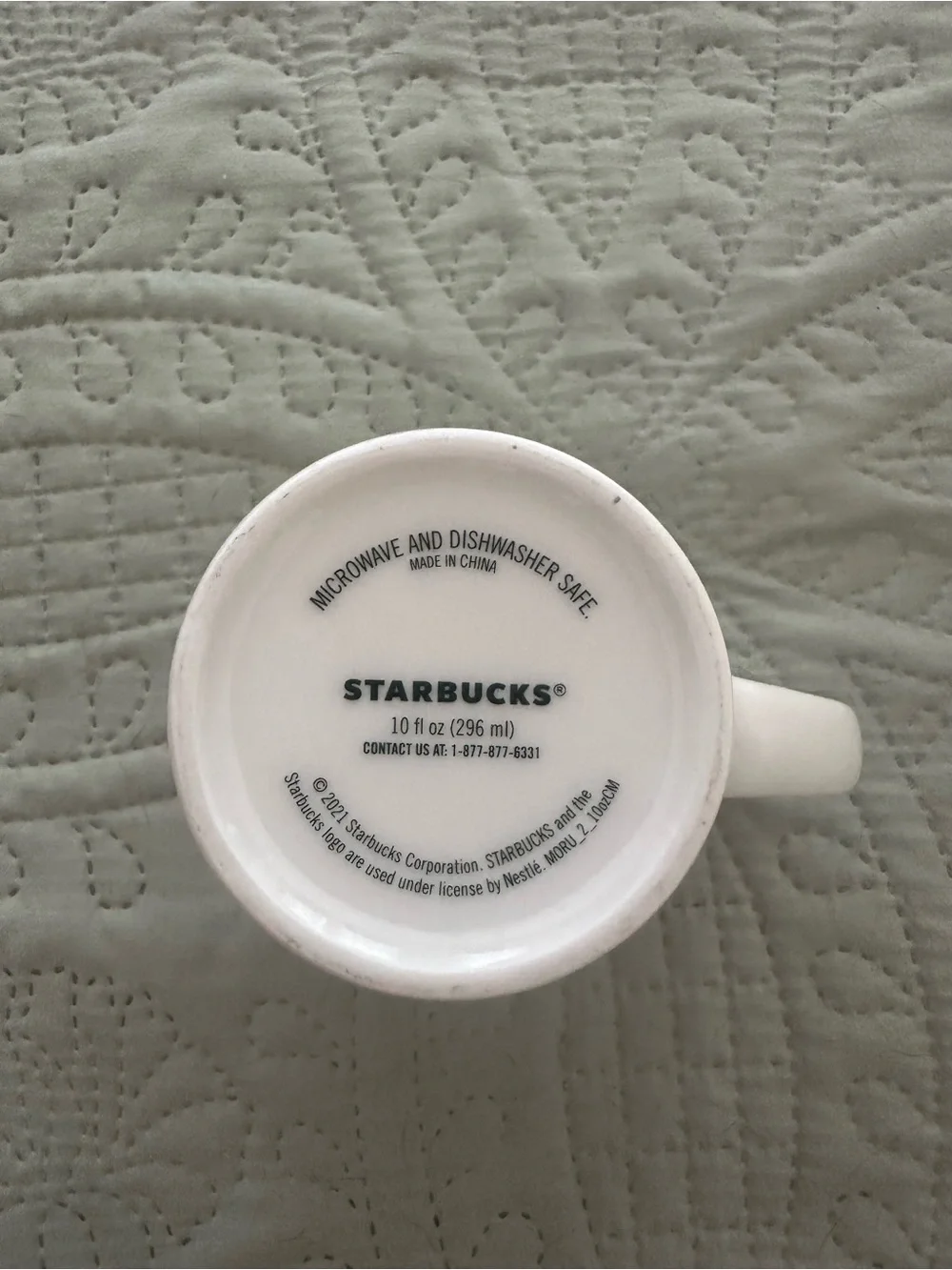 Starbucks Green Ombré Striped Ceramic Coffee Mug